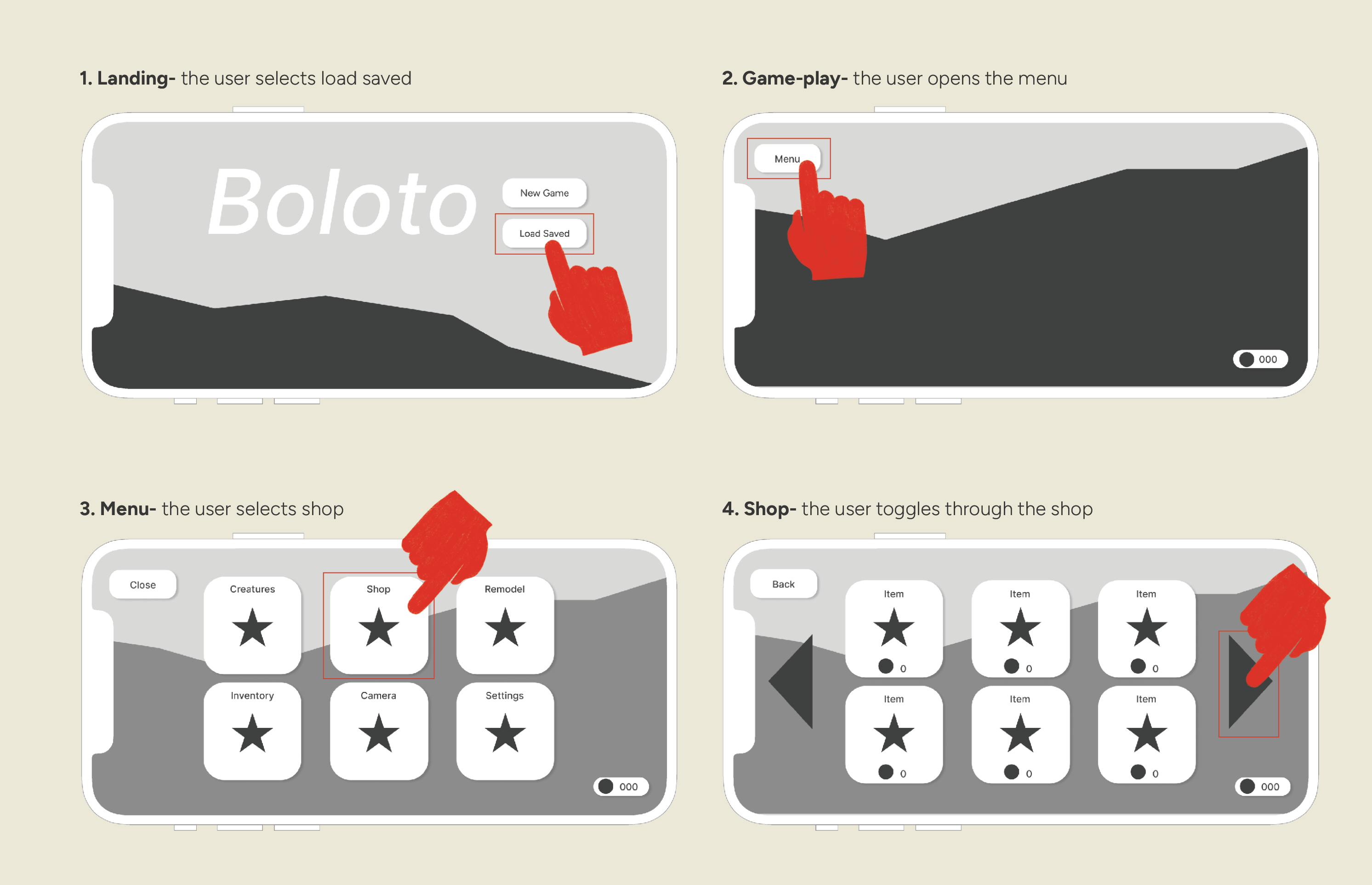 Image of Boloto wireframes